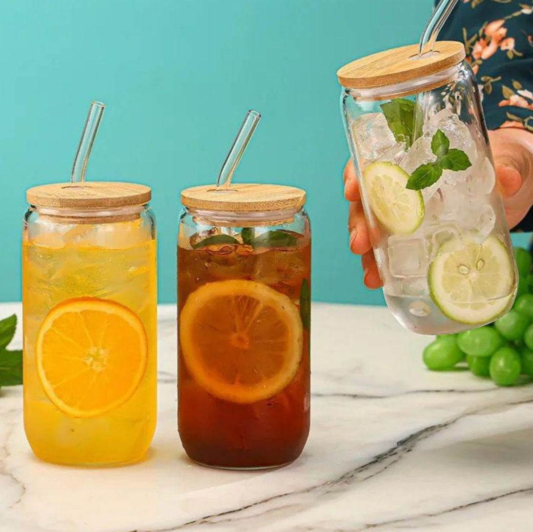 Elegant Ultra Durable Clear Glass Cup Set (500ml)(4 pcs)