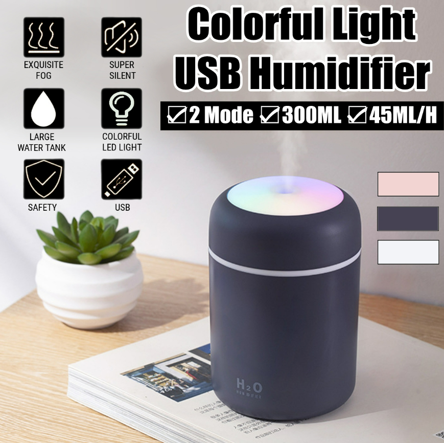 Colorful Cool Mini Humidifier (300ml)