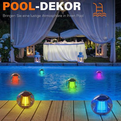 Solar Powered Colorful Water Floating Ball