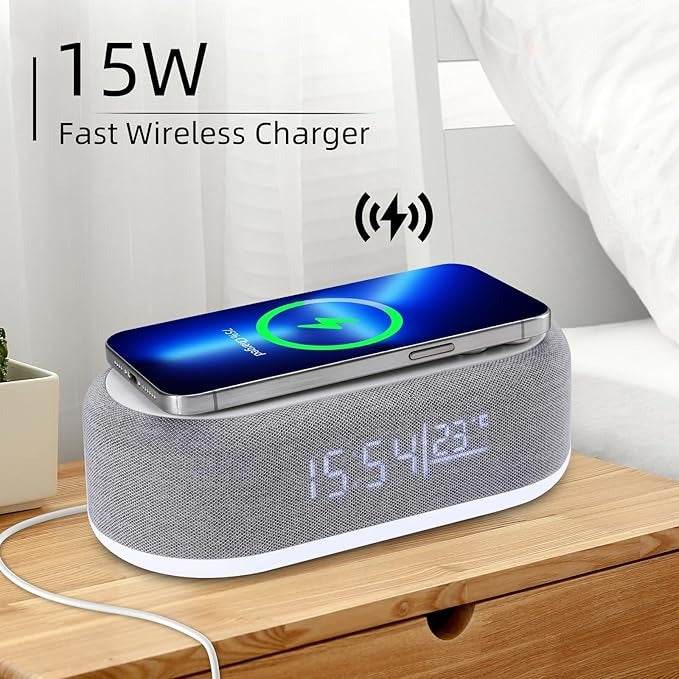 Multifunctional Wireless Charging Digital Clock
