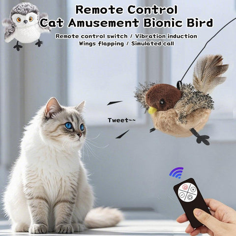 Interactive Electronic Bird Toy For Cats - Alt View
