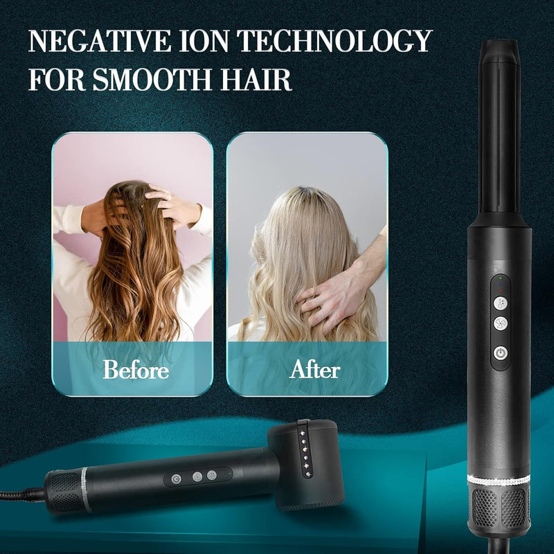 High-Speed Hot Air Styling Brush with Interchangeable Attachments