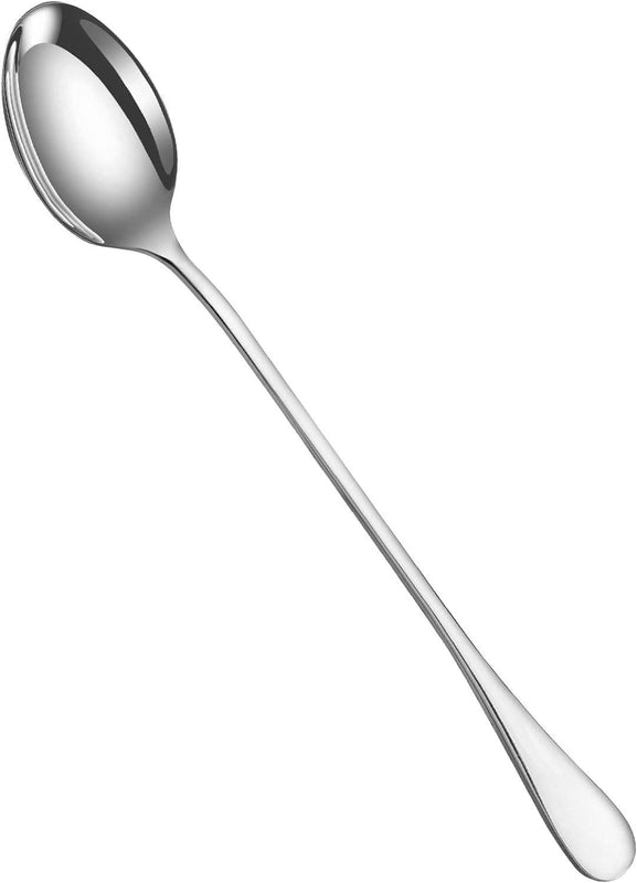 Stainless Steel Long Handle Ice Cream Spoon Set (6 pcs)