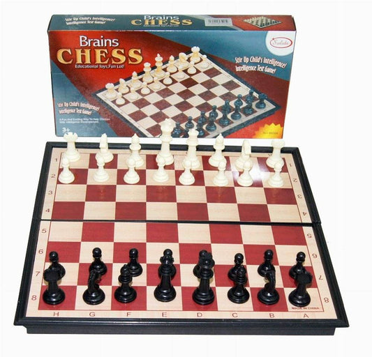 Brains Magnetic Chess Set with Foldable Chessboard