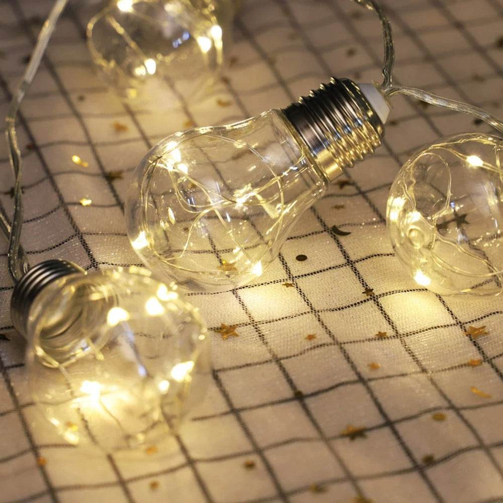 Frosted Bulb Ball String Lights
