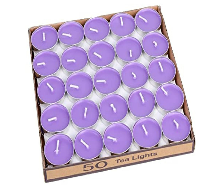 Coloured Tea Light Candles (50 pcs)