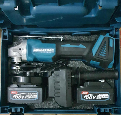 68V Cordless Angle Grinder Kit with 2 Batteries