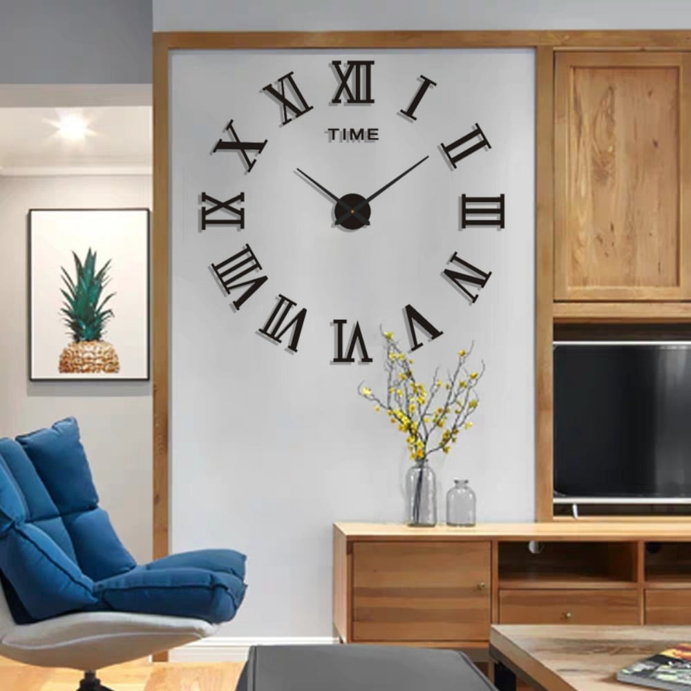 DIY Classic 3D Wall Clock (Roman Numerals)(Glow In The Dark)