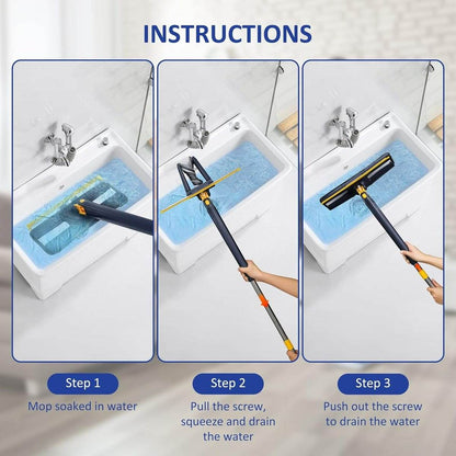 H-Shape Rotatable Adjustable Squeeze Mop - DMC Wholesale