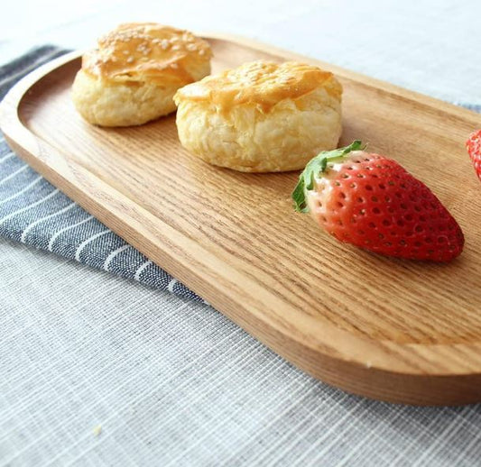 Wooden Oval Snack Plate