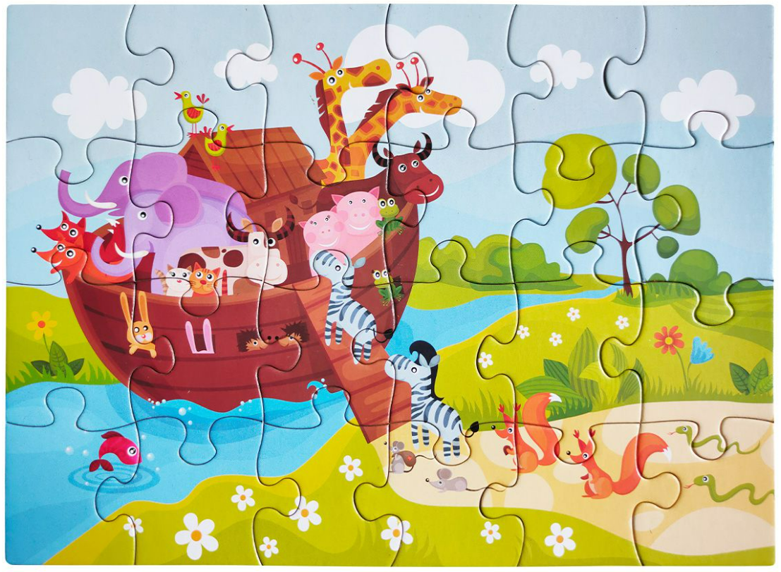 Cardboard Puzzle (24 pcs)(Noah's Ark)