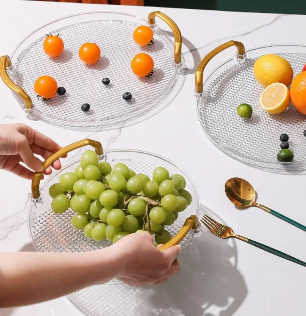 Acrylic Clear Round Serving Tray (31cm)