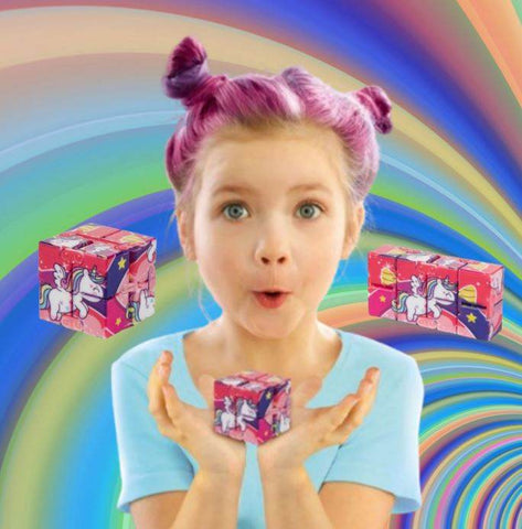 Rainbow Unicorn Infinity Cube - Alt View