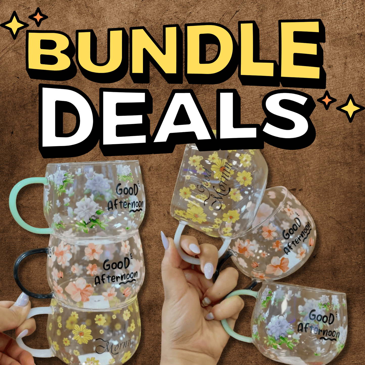 Single Wall Glass Mug (6 pcs)