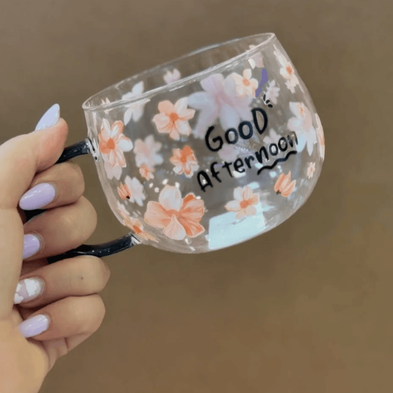 Single Wall Glass Mug (Orange)(380ml)