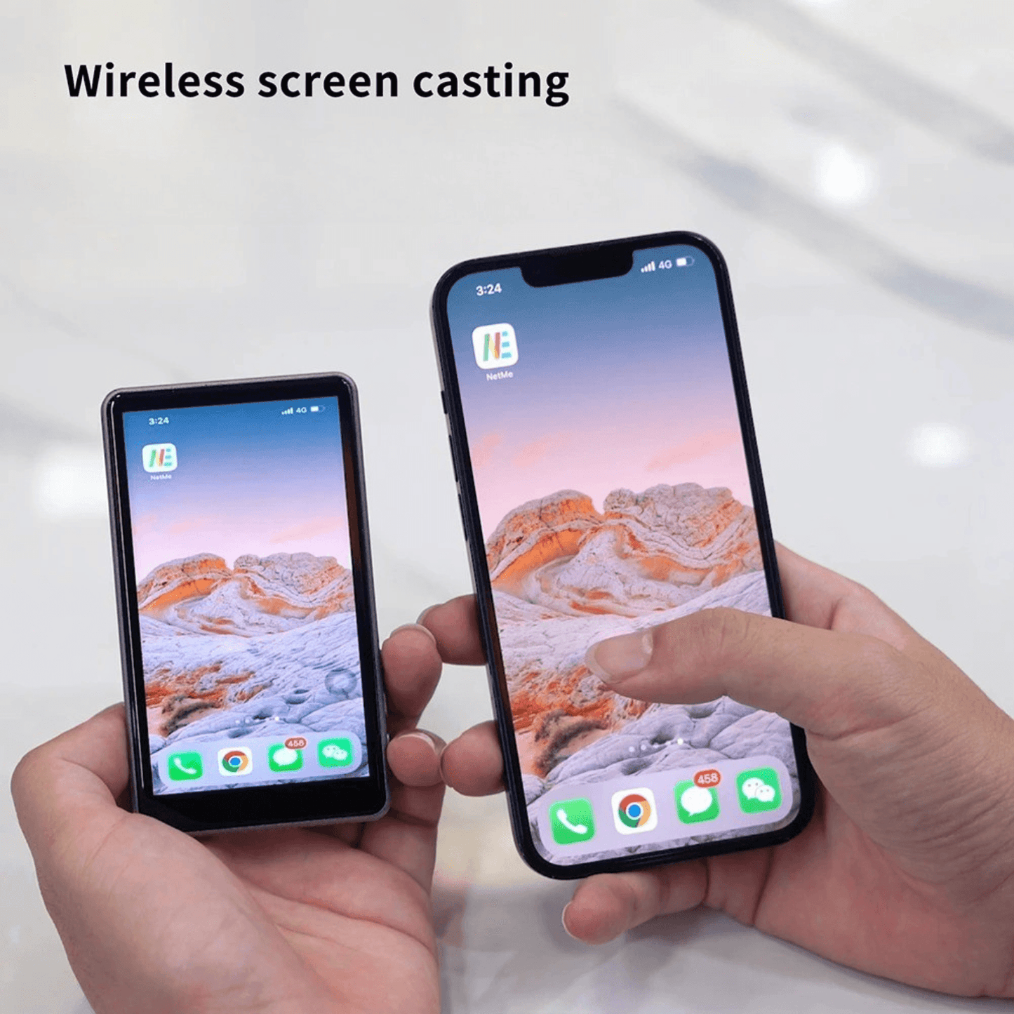 Magnetic Screen Sharing Bluetooth Selfie Screen