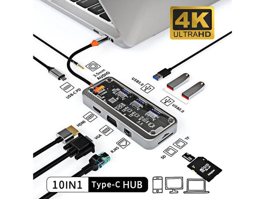 10in1 USB C HUB Dock Station