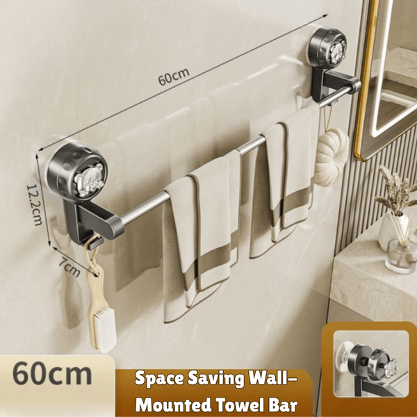 Space Saving Wall-Mounted Towel Bar (60cm)