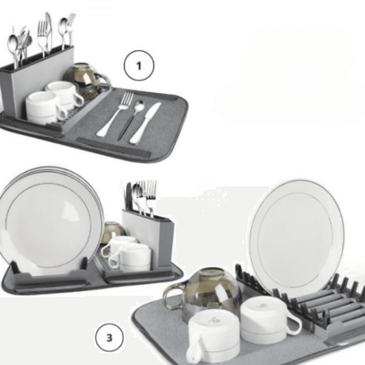Collapsible Dish Drying Rack with Mat