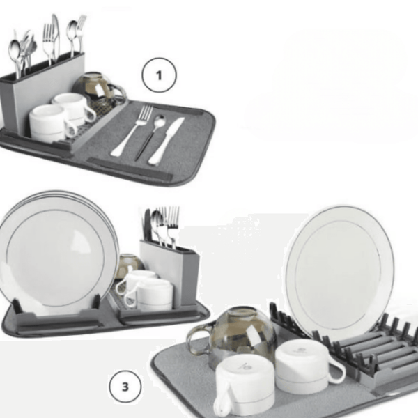 Collapsible Dish Drying Rack with Mat