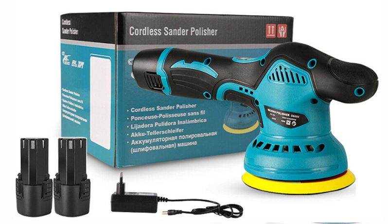 Cordless Polisher, Buffer, Sander (12V)(2 Batteries)