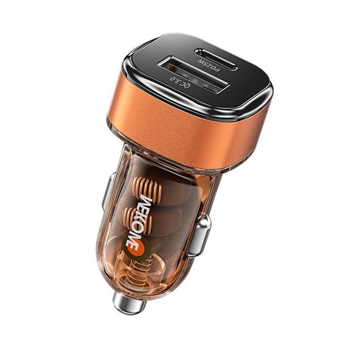 Transparent USB and C-Type Car Fast Charger (Each)