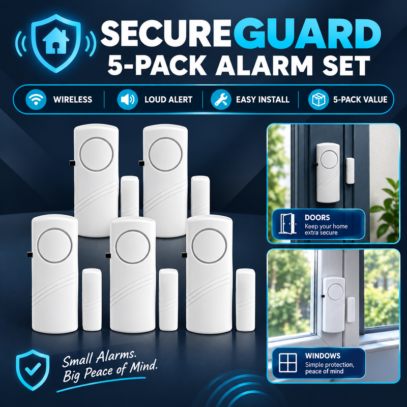SecureGuard 5‑Pack Alarm Set