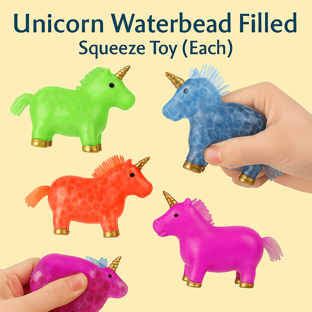Unicorn Waterbead Squeeze Toy (Each)