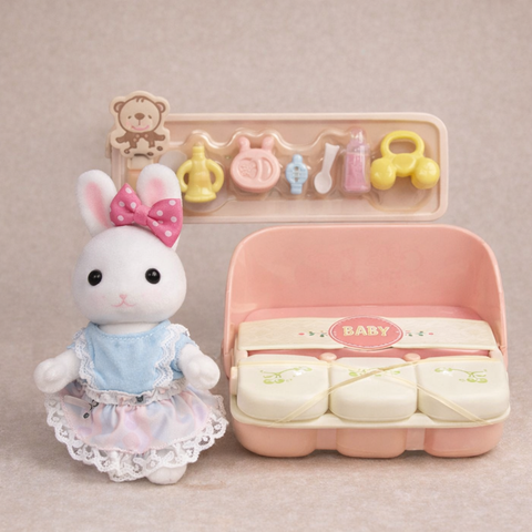 Mother Rabbit With Baby Carriage Play Toy Set (9 pcs)(Nursery Collection) - Alt View