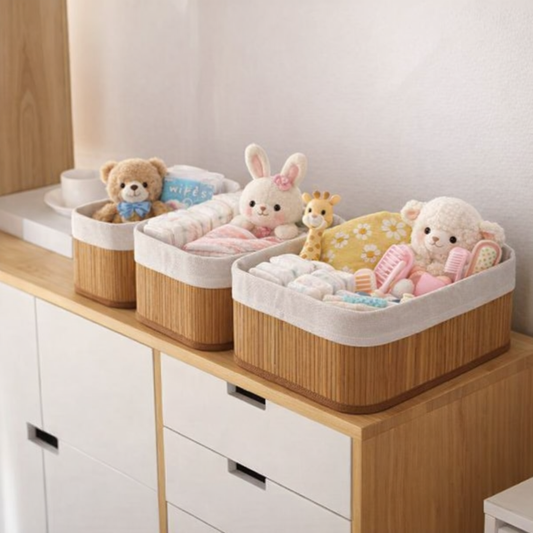 Bamboo Serenity Storage Basket Set (3 pcs)