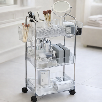 Multifunctional Home Storage Acrylic Trolley (3 Tier)