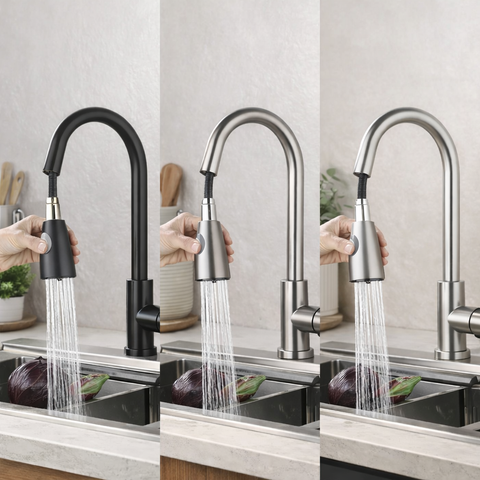 Matte Pull Down Kitchen Faucet - Alt View
