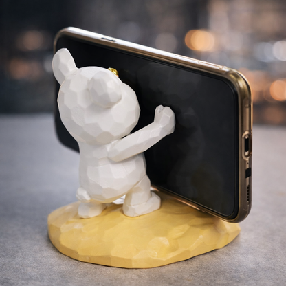 Bear Sculpture Mobile Phone Stand