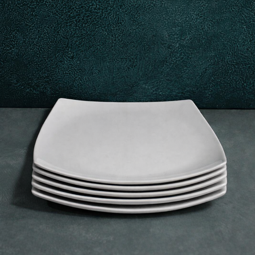 Rounded Square Melamine Plates (Large)(24cm)(6 pcs)