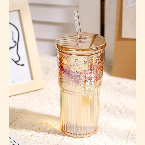 Sculptural Rippled Glass Tumbler(600ml)(Each)
