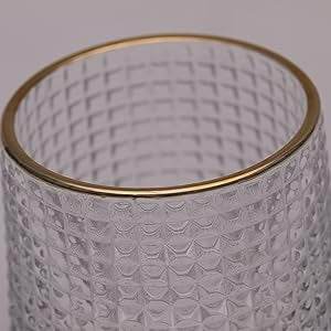 Golden Edged Dancing Glass Set (150ml)(6 pcs) - DMC Wholesale