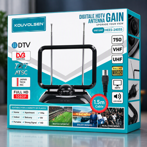 High-Gain Digital HDTV Antenna (1.5m Cable)