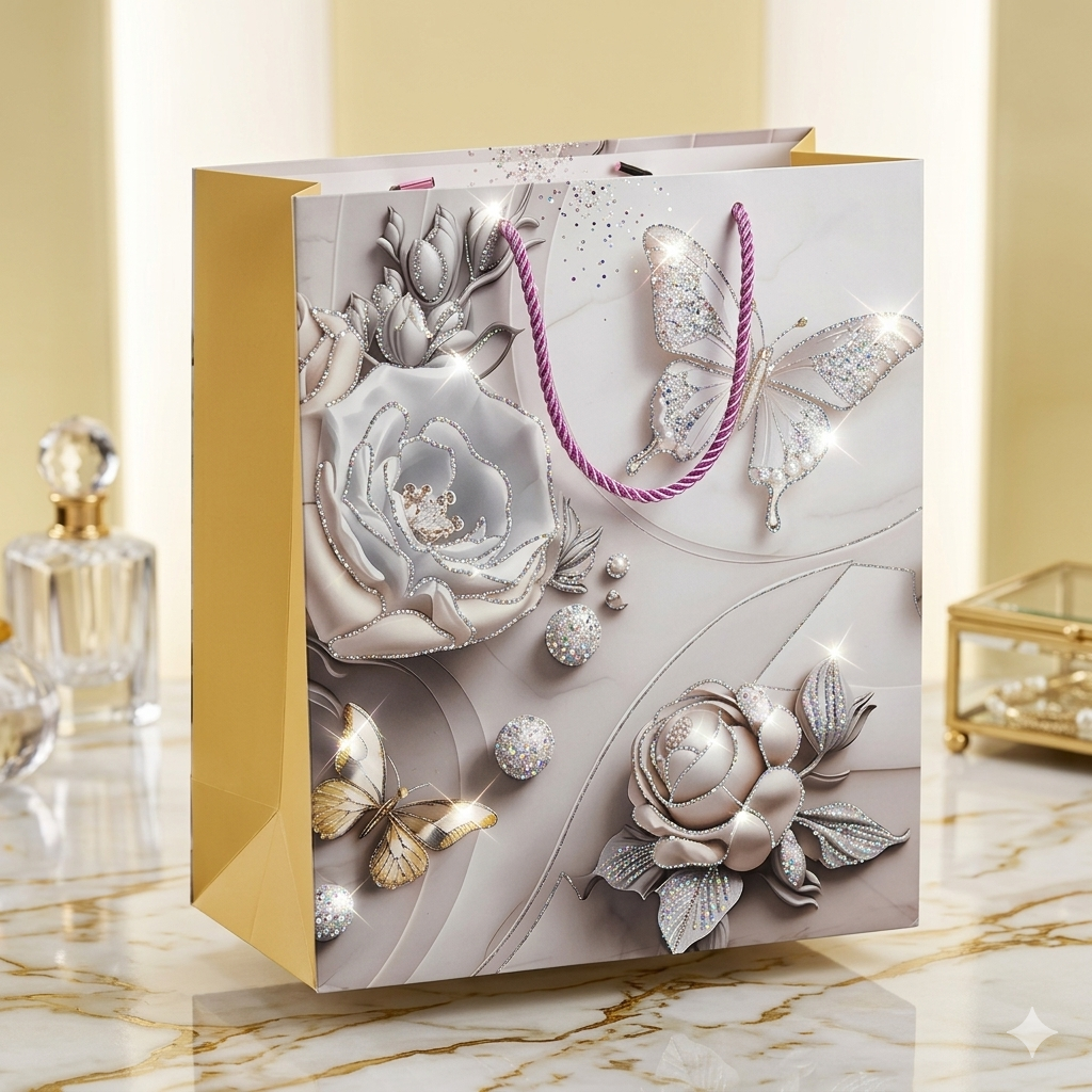 Ethereal Bloom Butterfly Keepsake Gift Bag (Shimmer Collection)