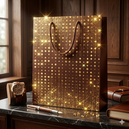 Large Radiant Keepsake Gift Bag (Rich Brown)