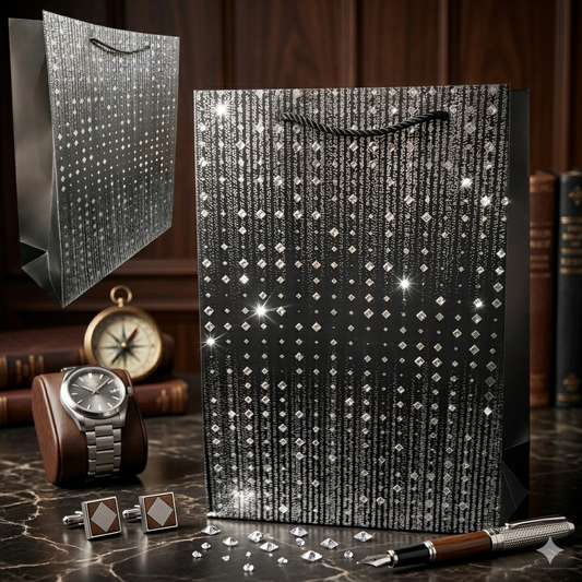 Large Radiant Keepsake Gift Bag (Black)
