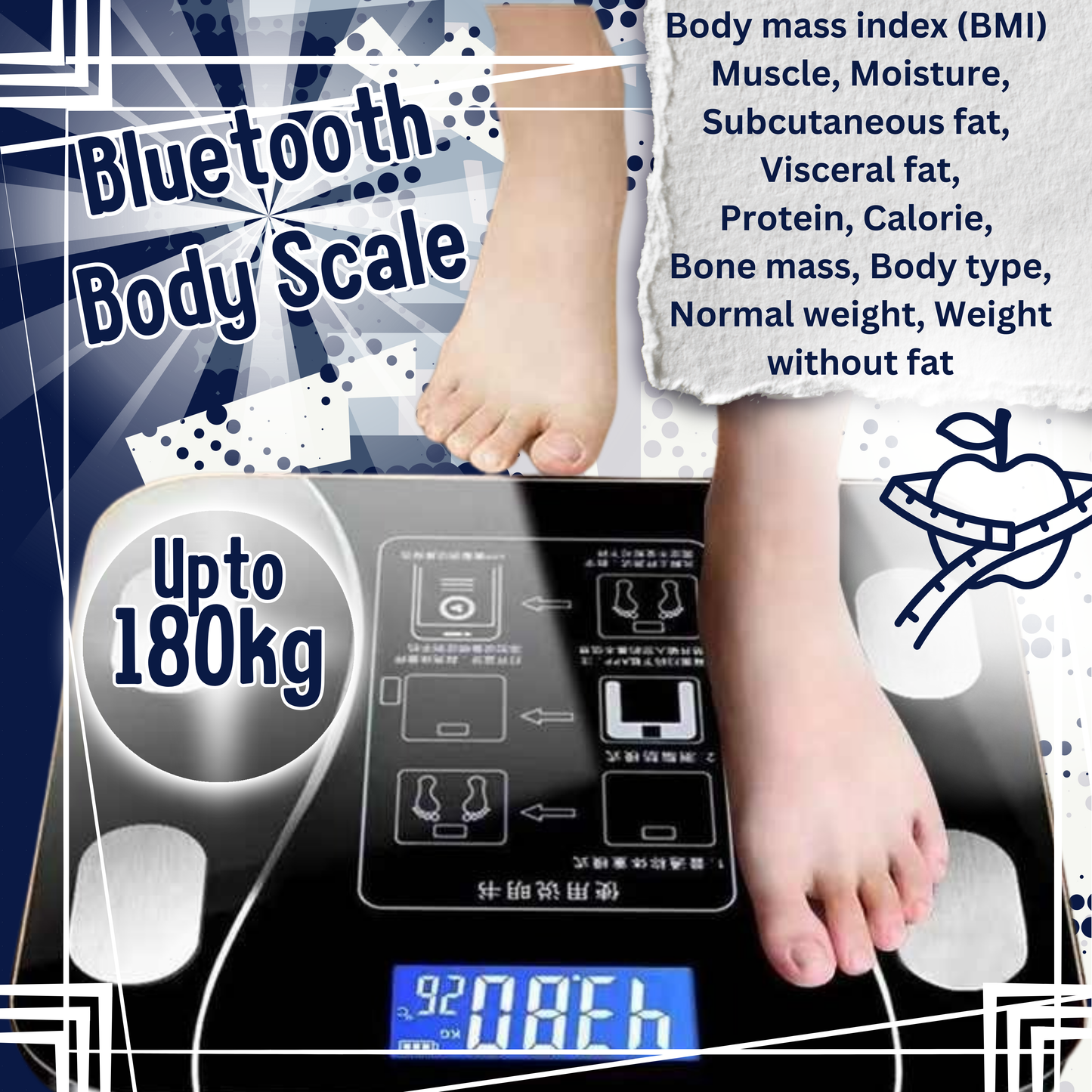 Battery Operated Smart Wireless Body Scale