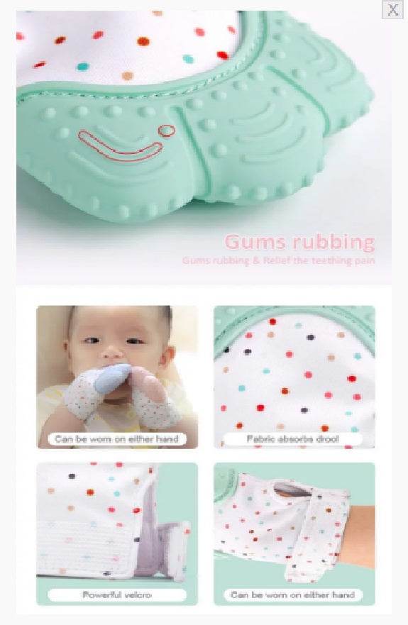 Gummy Glove Teething Mitten Bear Claw Design