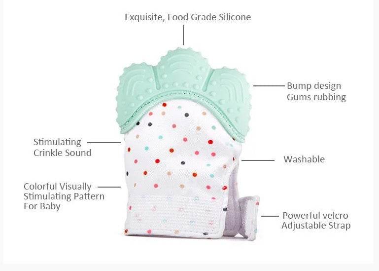 Gummy Glove Teething Mitten Bear Claw Design