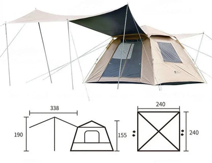 2in1 Outdoor Tent With Canopy
