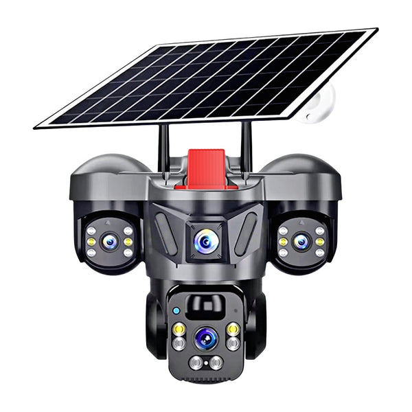 Triple Lens Camera WiFi Solar Security PTZ Camera