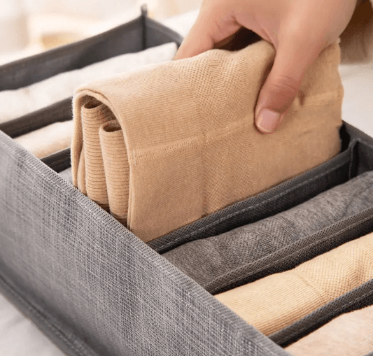Partitioned Collapsible Cloth Storage Organiser Set (3 pcs)