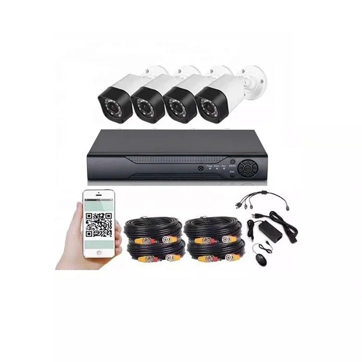 CCTV Analog Camara Kit (4 Cameras)(ICSEE APP)