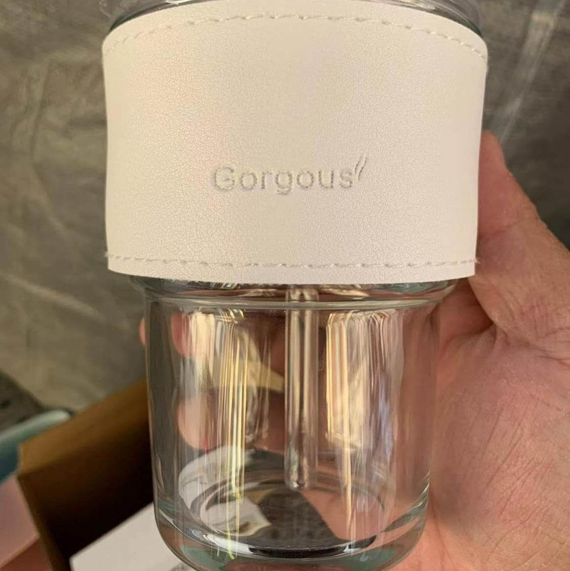 Protective Sleeve Glass Tumbler (White)(400ml)(Each)