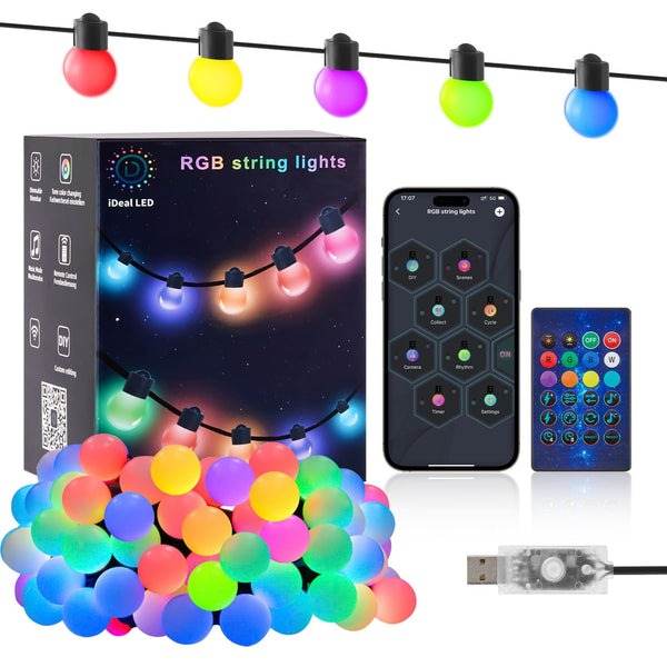 Smart RGB Outdoor String Lights (10m)