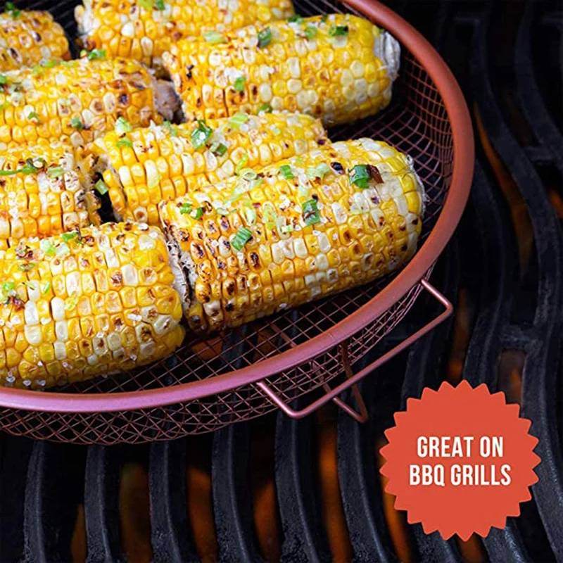 Round Copper Chef Crisper Over Fryer